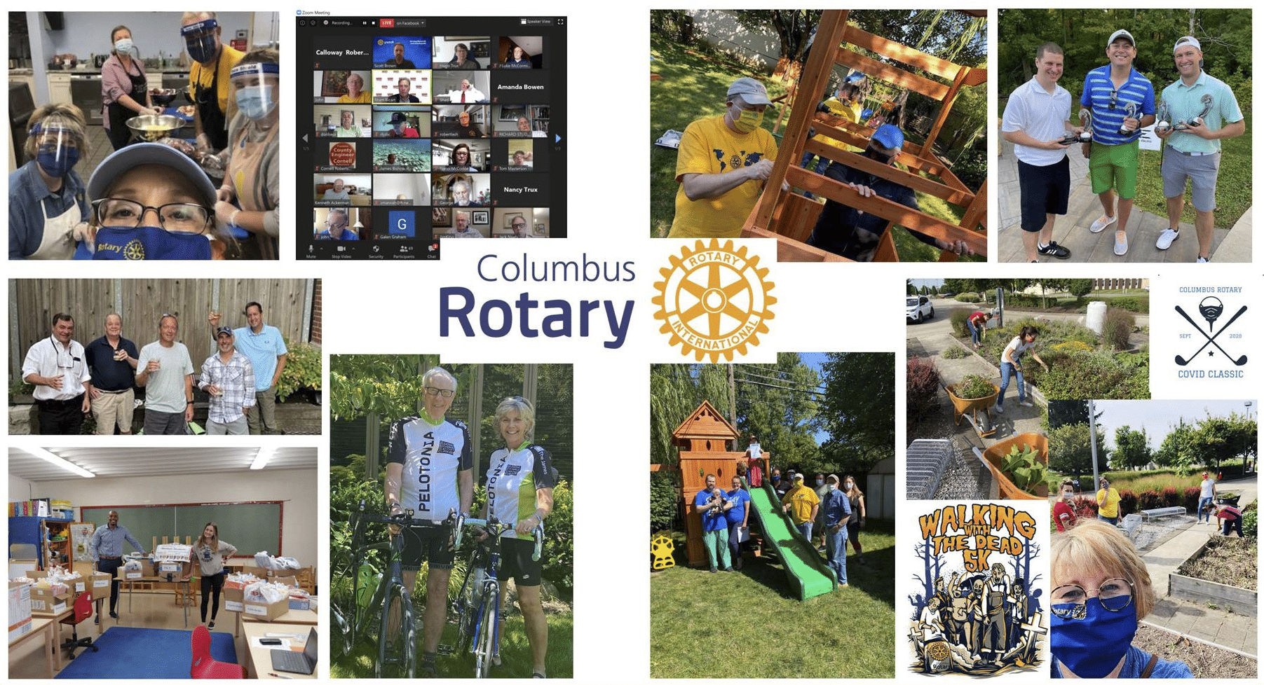 multi images of the Columbus Rotary clubs activities
